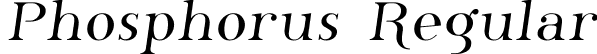 Phosphorus Regular font - Phosphor.ttf