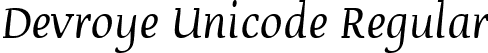 Devroye Unicode Regular font - DEVROYUN.ttf