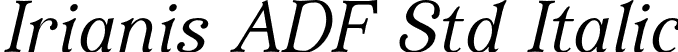 Irianis ADF Std Italic font - IrianisADFStd-Italic.otf