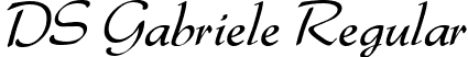 DS Gabriele Regular font - DSGabriele.ttf