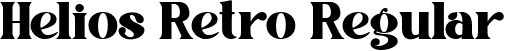 Helios Retro Regular font - Helios-Retro-Regular.ttf