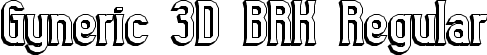 Gyneric 3D BRK Regular font - gyneric3.ttf