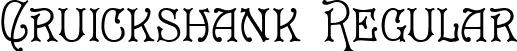 Cruickshank Regular font - Cruickshank.ttf