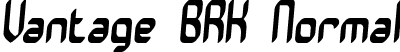 Vantage BRK Normal font - vantage.ttf