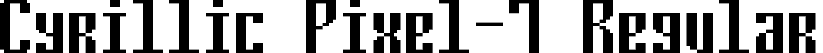 Cyrillic Pixel-7 Regular font - cyrillic_pixel-7.ttf