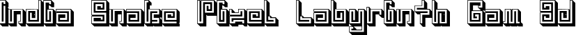 India Snake Pixel Labyrinth Gam 3d font - india snake pixel labyrinth game_3d.otf