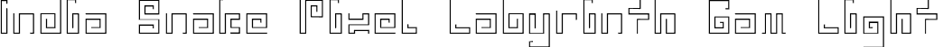 India Snake Pixel Labyrinth Gam Light font - india snake pixel labyrinth game_light.otf