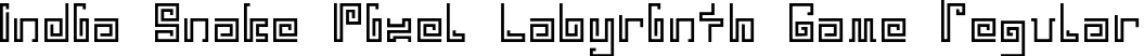 India Snake Pixel Labyrinth Game Regular font - india snake pixel labyrinth game.otf