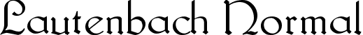 Lautenbach Normal font - Lautenbach-Normal.ttf