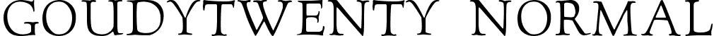 GoudyTwenty Normal font - GoudyTwenty.ttf