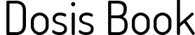 Dosis Book font - Dosis-Book.ttf