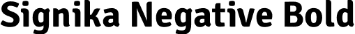 Signika Negative Bold font - SignikaNegative-Bold.ttf