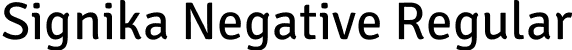 Signika Negative Regular font - SignikaNegative-Regular.ttf