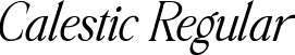 Calestic Regular font - calestic.ttf