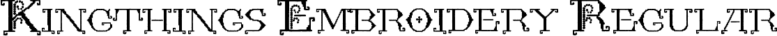 Kingthings Embroidery Regular font - Kingthings Embroidery.ttf