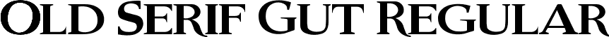 Old Serif Gut Regular font - Old Serif Gut.ttf