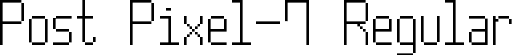 Post Pixel-7 Regular font - post_pixel-7.ttf