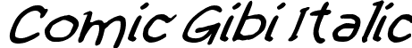 Comic Gibi Italic font - Comic Gibi Italic.ttf