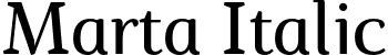 Marta Italic font - Marta_Italic.otf