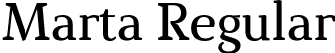 Marta Regular font - Marta_Regular.otf