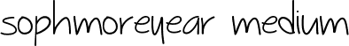 SophmoreYear Medium font - SophmoreYear.ttf