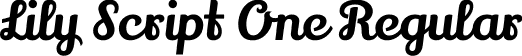 Lily Script One Regular font - LilyScriptOne-Regular.ttf