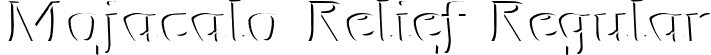 Mojacalo Relief Regular font - mojarelief.ttf