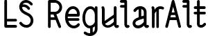 LS RegularAlt font - LSRegularAlt.otf