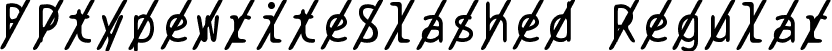 BPtypewriteSlashed Regular font - BPtypewriteSlashed.ttf