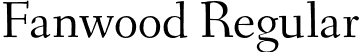 Fanwood Regular font - Fanwood.otf