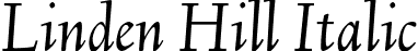 Linden Hill Italic font - Linden Hill Italic.otf