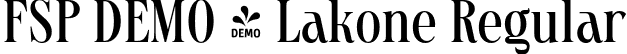 FSP DEMO - Lakone Regular font - demo-lakone-regular.otf