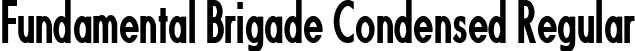 Fundamental Brigade Condensed Regular font - Fundamental Brigade Condensed.ttf