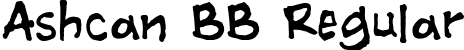 Ashcan BB Regular font - ashcanbb_reg.ttf