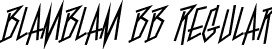 BlamBlam BB Regular font - blamblam_reg.ttf