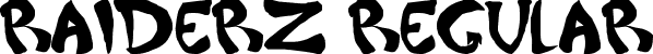 Raiderz Regular font - Raiderz.ttf