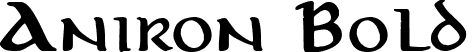 Aniron Bold font - anirb___.ttf