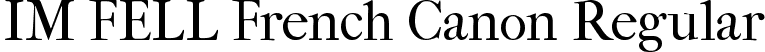 IM FELL French Canon Regular font - FeFCrm2.ttf