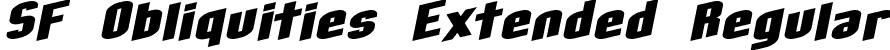 SF Obliquities Extended Regular font - SFObliquitiesExtended.ttf