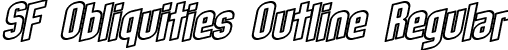 SF Obliquities Outline Regular font - SFObliquitiesOutline.ttf