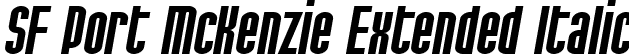 SF Port McKenzie Extended Italic font - SFPortMcKenzieExtended-Ital.ttf