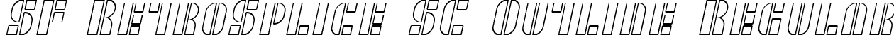 SF RetroSplice SC Outline Regular font - SFRetroSpliceSCOutline.ttf