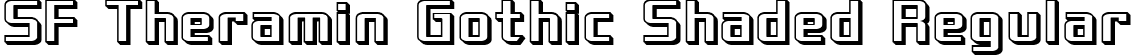 SF Theramin Gothic Shaded Regular font - SF Theramin Gothic Shaded.ttf