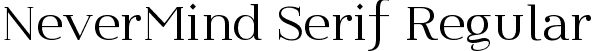 NeverMind Serif Regular font - NeverMindSerif-Regular.ttf