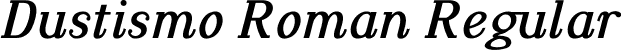 Dustismo Roman Regular font - Dustismo_Roman_Italic_Bold.ttf