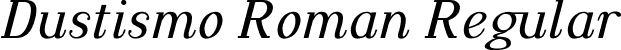 Dustismo Roman Regular font - Dustismo_Roman_Italic.ttf