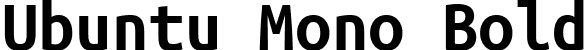 Ubuntu Mono Bold font - UbuntuMono-B.ttf