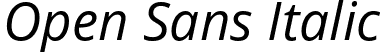 Open Sans Italic font - OpenSans-Italic.ttf