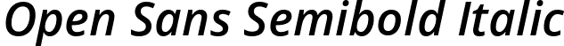 Open Sans Semibold Italic font - OpenSans-SemiboldItalic.ttf