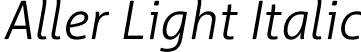 Aller Light Italic font - Aller_Std_LtIt.ttf